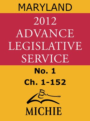 cover image of Maryland Advance Legislative Service
